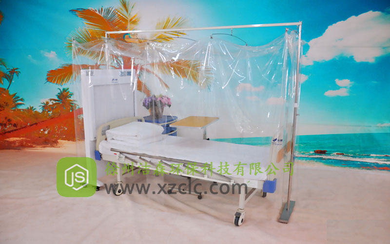 層流床罩單人無菌室移動層流消毒罩JS-B2型單直軌支架款,層流床價格優惠